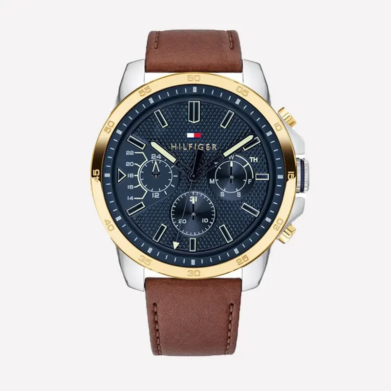 Tommy Hilfiger Decker Quartz Blue Dial Men's Watch- 1791561